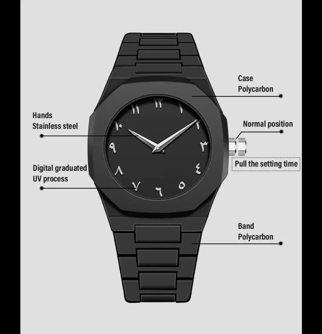 Black Aura Arabic Watch (Limited Edition)
