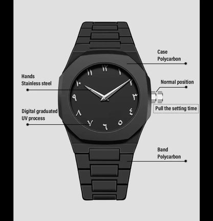 Black Aura Arabic Watch (Limited Edition)